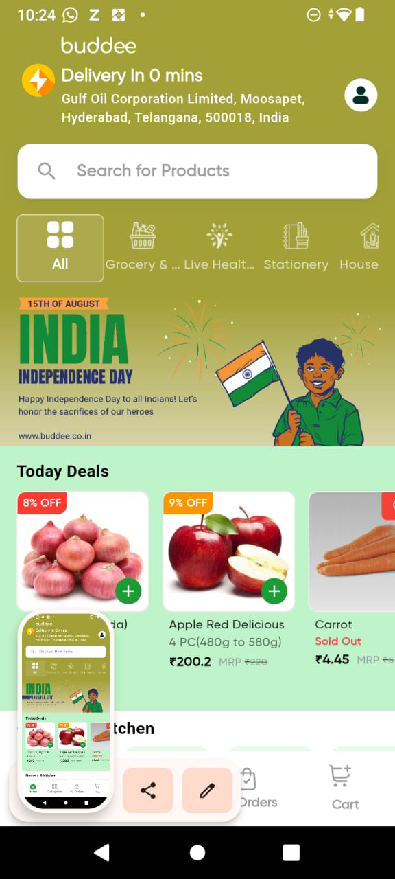 Buddee App Screen 1